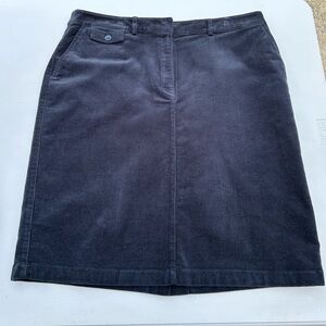 Classic Navy Corduroy Skirt